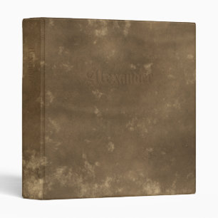 Brown Vintage Leather Look Binder