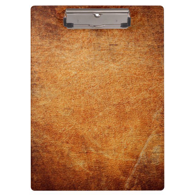 Brown vintage shaded leather  clipboard (Front)