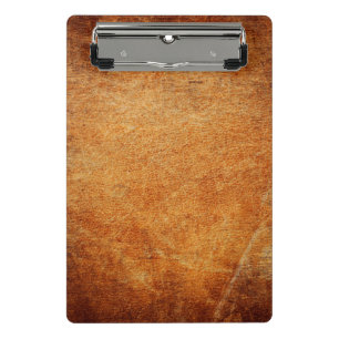Brown vintage shaded leather  mini clipboard