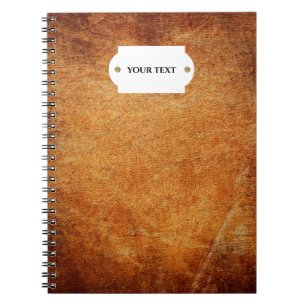 Brown vintage shaded leather notebook