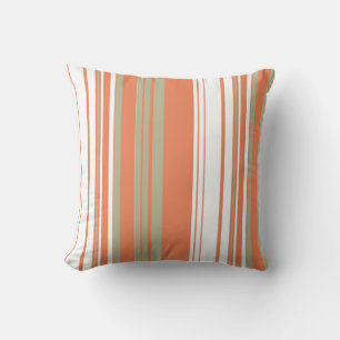 Brown Vintage Stripes Art Design Abstract Throw Pillow