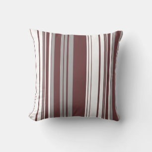 Brown Vintage Stripes Art Design Abstract Throw Pillow