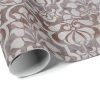 Brown Vintage Victorian Damask Seamless Pattern
