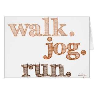 BROWN WALK JOG RUN (font SHADED)