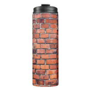 Brown wall brick thermal tumbler