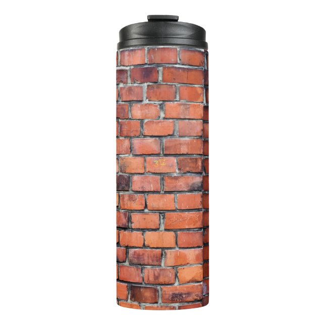 Brown wall brick thermal tumbler (Front)