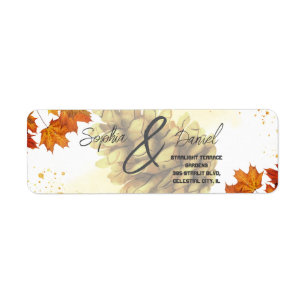 Brown Watercolor Autumn wedding