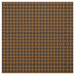 Brown Weave Pattern Cotton Linen Fabric