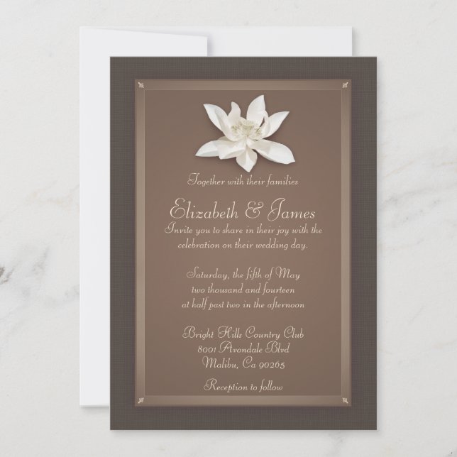 Brown Wedding Invitations (Front)
