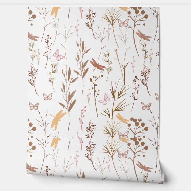Brown weed garden wallpaper (Unrolling)