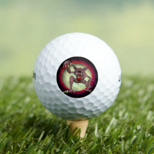 Brown Werewolf Full Moon Halloween Tournament Golf Balls