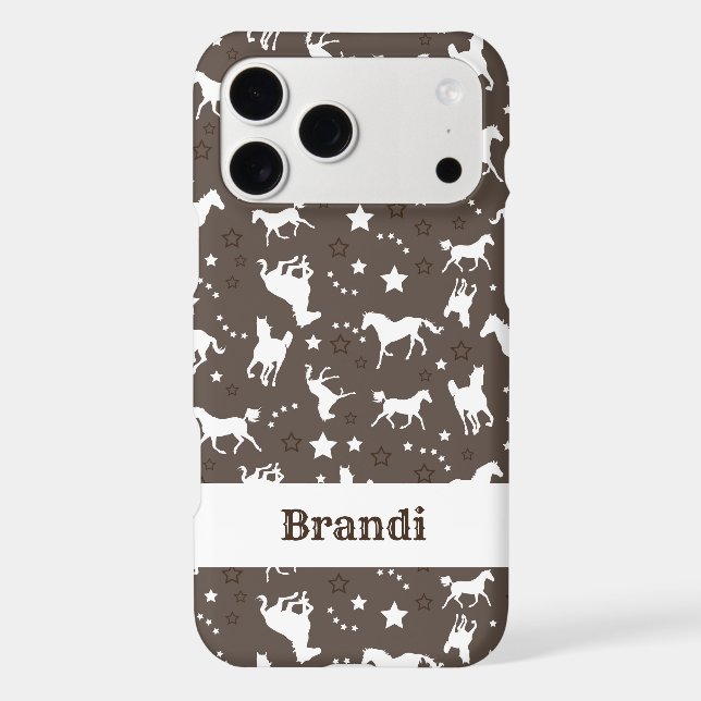 Brown Western Horse Pattern Customized (Back)
