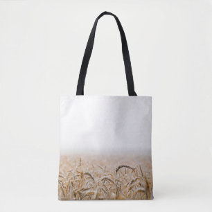 BROWN WHEAT FIELD DURING DAYTIME TOTE BAG
