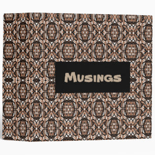Brown, White and Black Mandala Binder