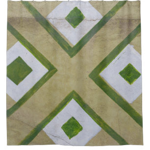 Brown, white, and green textile close-up photograp