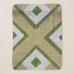Brown, white, and green textile close-up photograp sherpa blanket