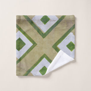 Brown, white, and green textile close-up photograp wash cloth