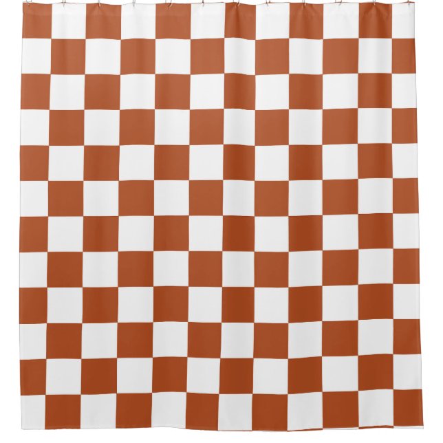 Brown White Chequered Check Pattern (Front)