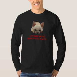 Brown & White Chihuahua Mommy Wrapped Around Dewcl T-Shirt