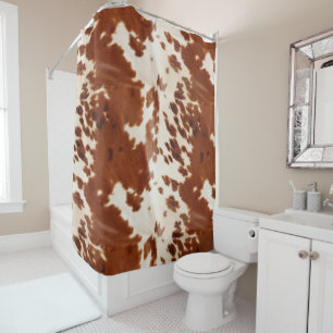 Brown White Cowhide