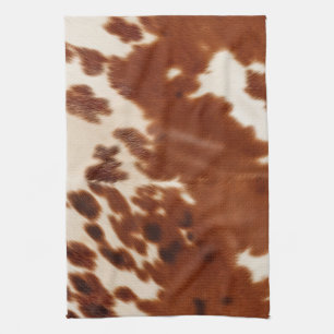 Brown White Cowhide Kitchen Towel