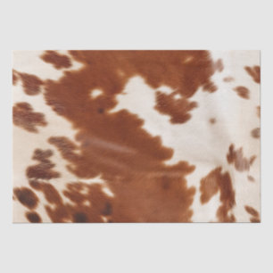 Brown White Cowhide Tissue Paper