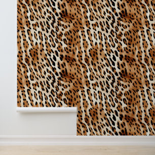 Brown White Cream Leopard Animal Wallpaper