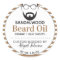 Brown & White Custom Blended Men's Beard Oil Label