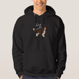Brown & White English Springer Spaniel Dog Mom Wom Hoodie