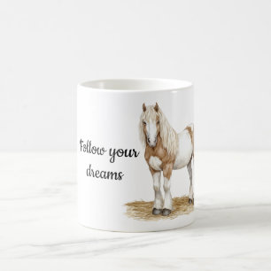 Brown White Horse Coffee Mug