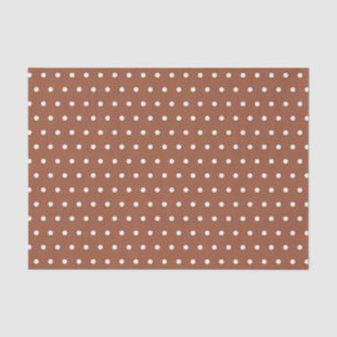 BROWN & WHITE POLKA DOTS TISSUE PAPER