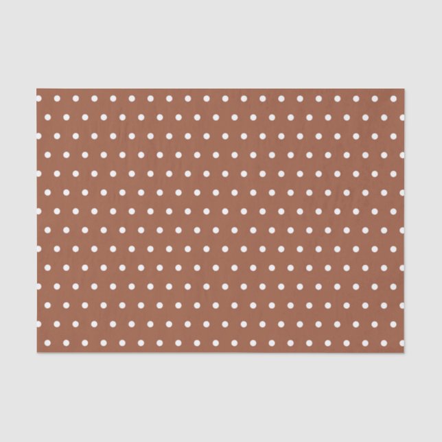 BROWN & WHITE POLKA DOTS TISSUE PAPER (Front)