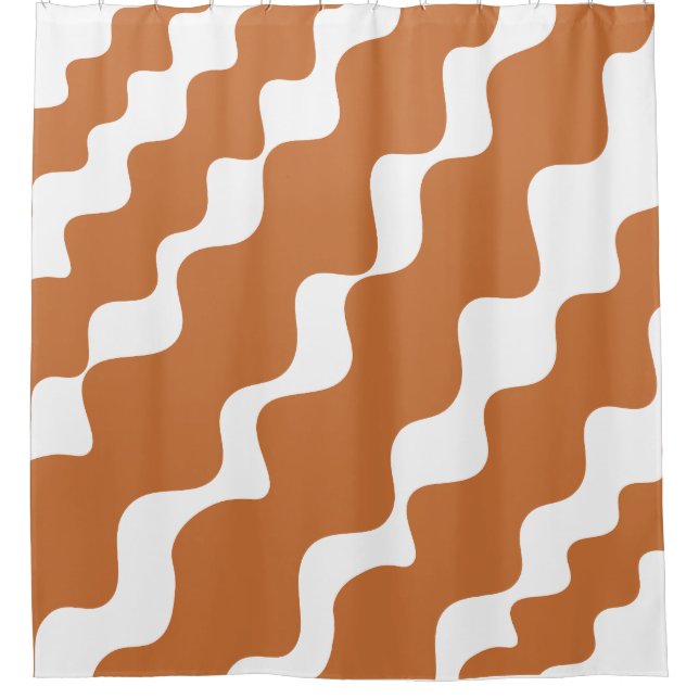Brown white slanting waves pattern  (Front)