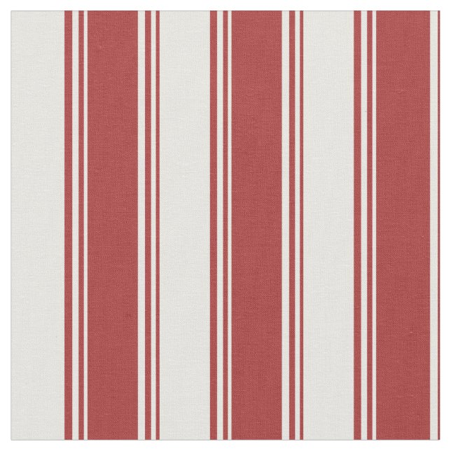 Brown & White Stripes Pattern Fabric (Close Up)