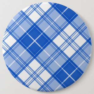 Brown White Tartan Pattern yxm0uat9 6 Inch Round Button