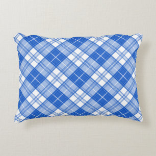 Brown White Tartan Pattern yxm0uat9 Accent Pillow