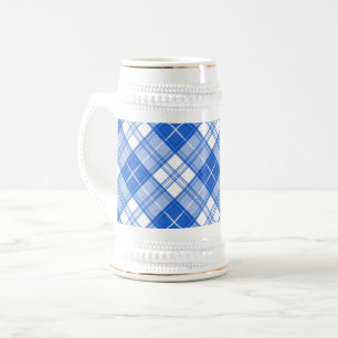 Brown White Tartan Pattern yxm0uat9 Beer Stein