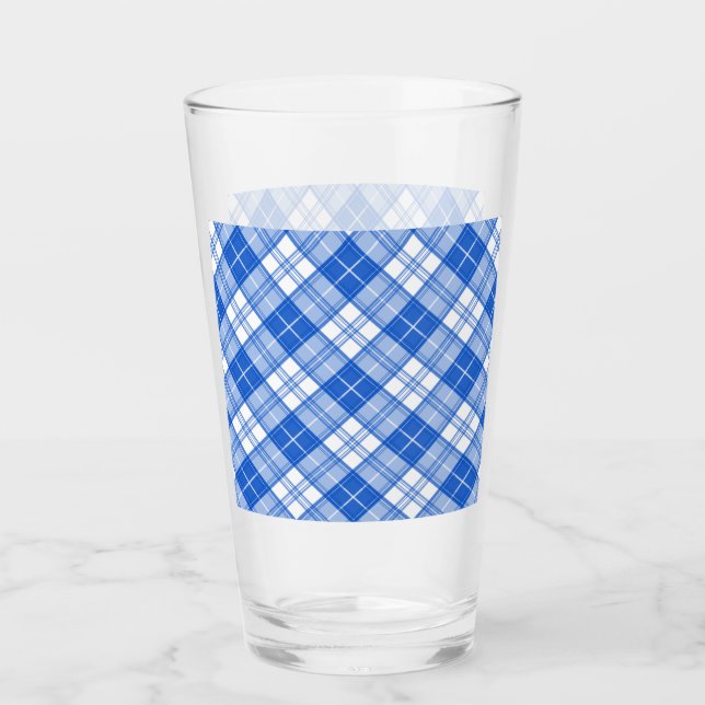 Brown White Tartan Pattern yxm0uat9 Glass (Front)