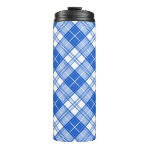 Brown White Tartan Pattern yxm0uat9 Thermal Tumbler
