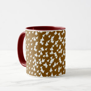 Brown White Trees Combo Mug