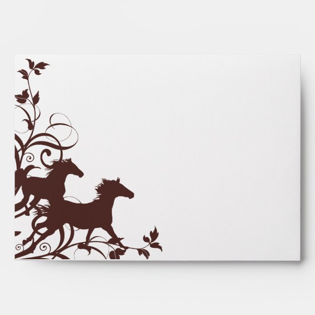 Brown Wild Horses Envelope (Front)