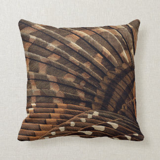 Brown Wing Detail Throw Pillow