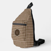 Brown with Rose Gold Accent Houndstooth