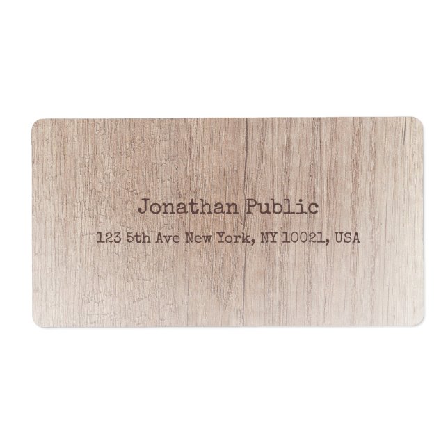 Brown Wood Board Look Distressed Text Template (Front)
