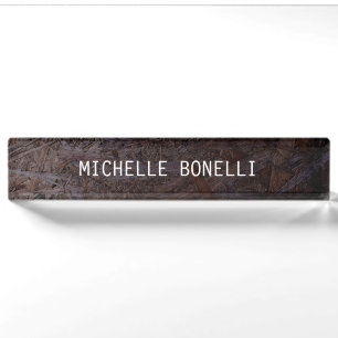 Brown Wood Design Background Plain Legible Modern Nameplate