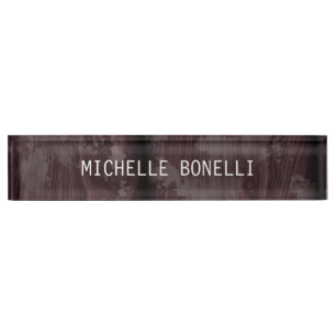 Brown Wood Design Background Plain Legible Modern Nameplate