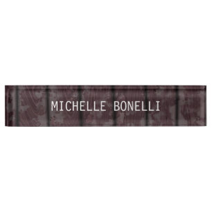 Brown Wood Design Background Plain Legible Modern Nameplate
