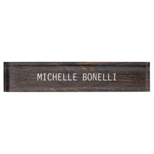 Brown Wood Design Background Plain Legible Modern Nameplate