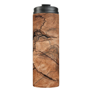 Brown Wood Design Thermal Tumbler