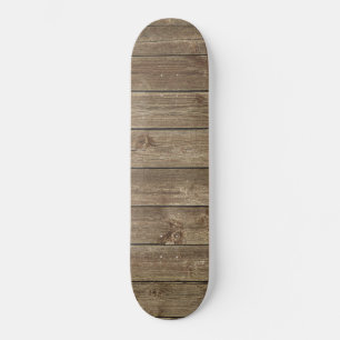 Brown Wood Grain Pattern Zen  Skateboard